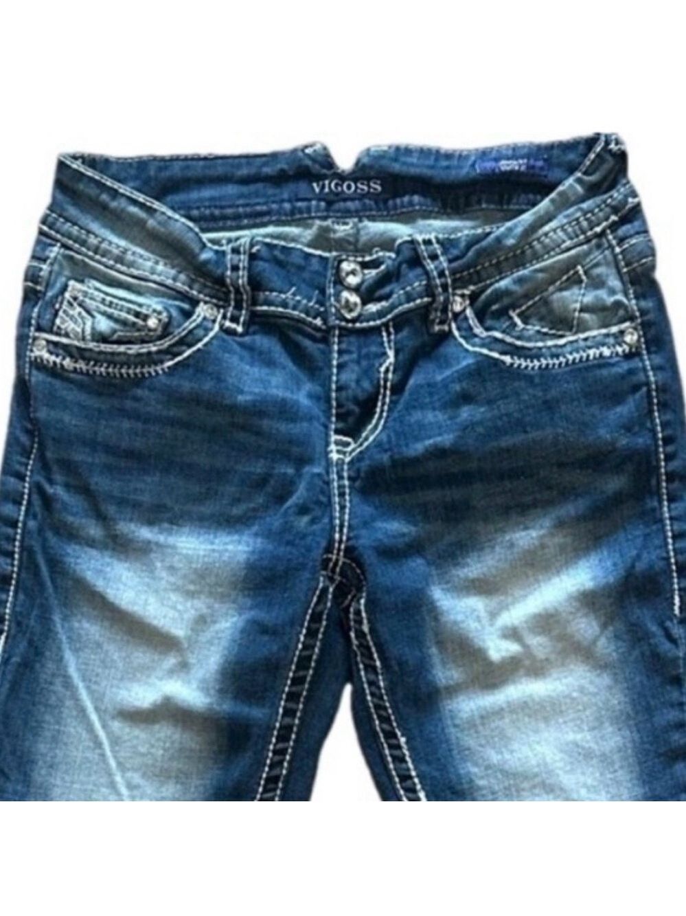 VIGOSS Women Capri Jeans Low Rise Size 27 - Picture 2 of 14